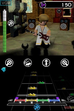 In-game screen of the game LEGO Rock Band on Nintendo DS