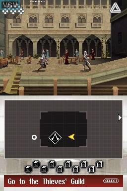 In-game screen of the game Assassin's Creed II - Discovery on Nintendo DS