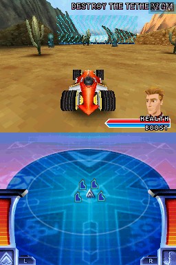 In-game screen of the game Hot Wheels - Battle Force 5 on Nintendo DS