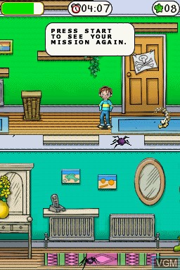 In-game screen of the game Horrid Henry on Nintendo DS
