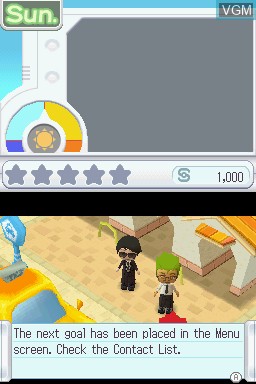 In-game screen of the game MySims Agents on Nintendo DS