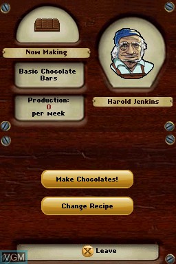 In-game screen of the game Chocolatier on Nintendo DS