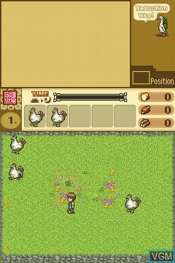 In-game screen of the game Shepherd's Crossing 2 on Nintendo DS