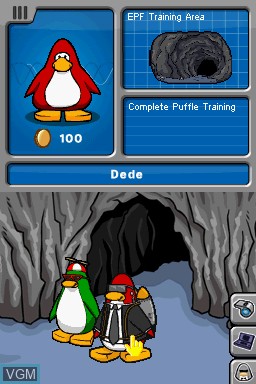 In-game screen of the game Club Penguin - Elite Penguin Force - Herbert's Revenge on Nintendo DS
