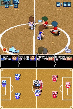 In-game screen of the game River City - Soccer Hooligans on Nintendo DS
