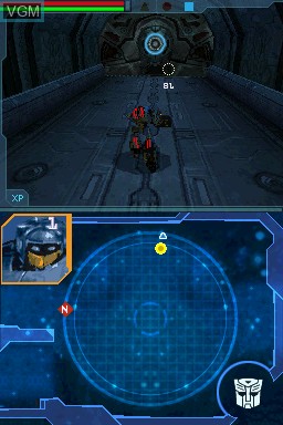 In-game screen of the game Transformers - War for Cybertron - Autobots on Nintendo DS