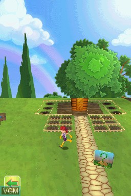 In-game screen of the game Let's Play Garden on Nintendo DS