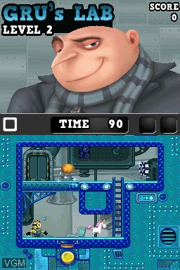 In-game screen of the game Despicable Me - The Game - Minion Mayhem on Nintendo DS
