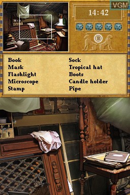 In-game screen of the game Goldene Amulett des Pharao, Das on Nintendo DS