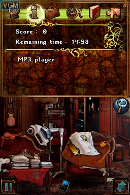 In-game screen of the game Mystery Tales - Time Travel on Nintendo DS