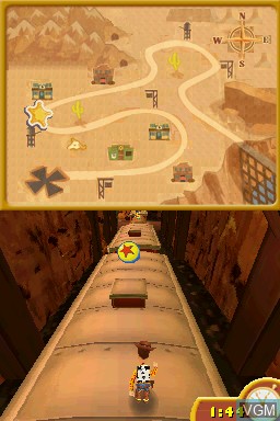 In-game screen of the game Toy Story 3 on Nintendo DS