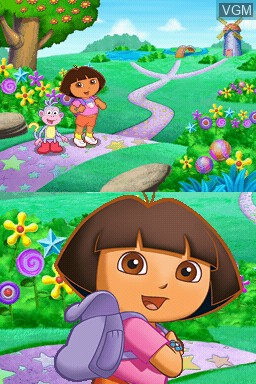 In-game screen of the game Dora's Big Birthday Adventure on Nintendo DS