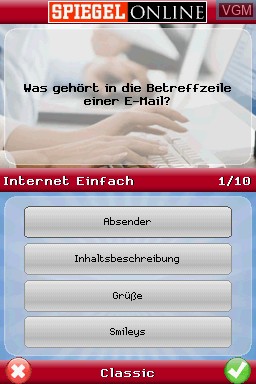 In-game screen of the game Spiegel Online - Karriere Coach on Nintendo DS