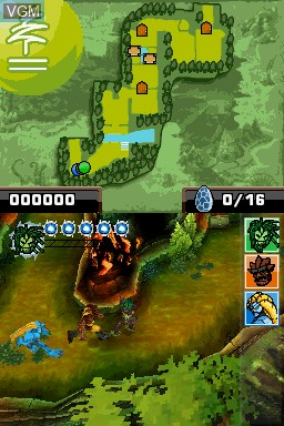 In-game screen of the game Gormiti - Les Seigneurs de la Nature ! on Nintendo DS