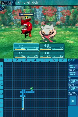 In-game screen of the game Etrian Odyssey III - The Drowned City on Nintendo DS