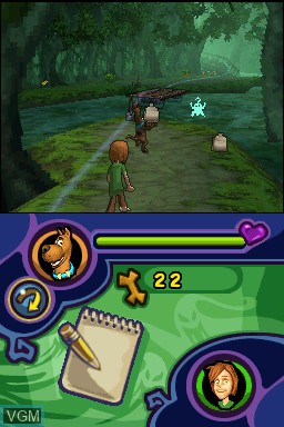 In-game screen of the game Scooby-Doo! and the Spooky Swamp on Nintendo DS