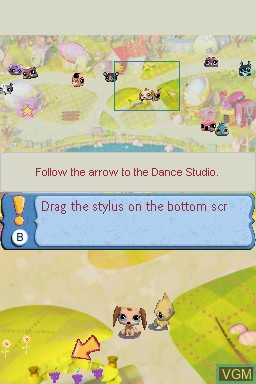 In-game screen of the game Littlest Pet Shop 3 - Blue Team on Nintendo DS