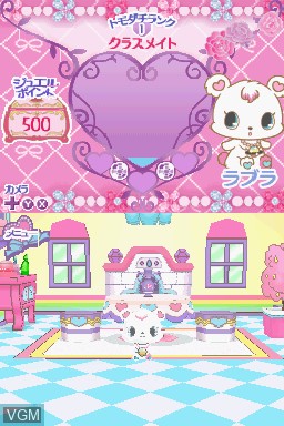 In-game screen of the game Jewel Pet - Mahou no Oheyya de Issho ni Asobou! on Nintendo DS