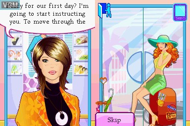 In-game screen of the game Imagine - Fashion Designer - World Tour on Nintendo DS