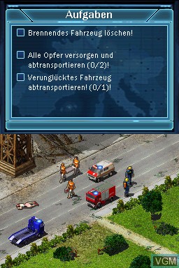 In-game screen of the game Emergency 2012 on Nintendo DS