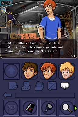 In-game screen of the game Drei Fragezeichen, Die - Das Geheimnis der Toten on Nintendo DS