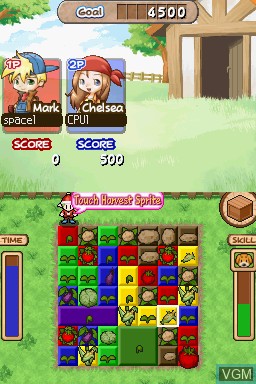In-game screen of the game Harvest Moon - Frantic Farming on Nintendo DS
