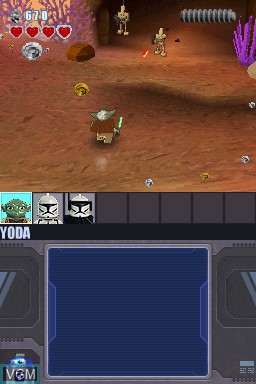 In-game screen of the game LEGO Star Wars III - The Clone Wars on Nintendo DS