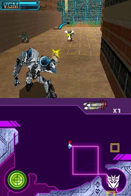 In-game screen of the game Transformers - Dark of the Moon - Decepticons on Nintendo DS