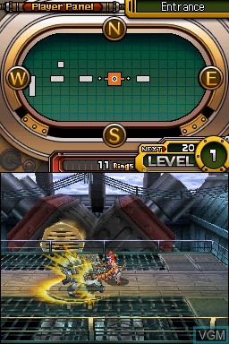 In-game screen of the game Solatorobo - Red the Hunter on Nintendo DS