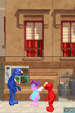 In-game screen of the game Sesame Street - Ready, Set, Grover! on Nintendo DS