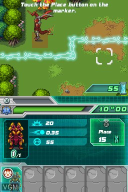 In-game screen of the game Bakugan - Rise of the Resistance on Nintendo DS