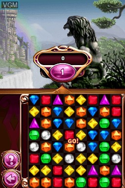 In-game screen of the game Bejeweled 3 on Nintendo DS