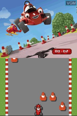 In-game screen of the game Roary the Racing Car on Nintendo DS