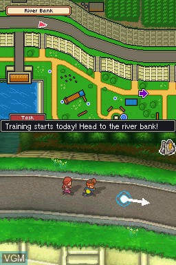 In-game screen of the game Inazuma Eleven 2 - Tempesta di Fuoco on Nintendo DS