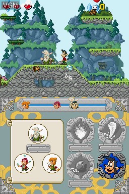 In-game screen of the game Hugo - Den forsvundne Kaempe on Nintendo DS