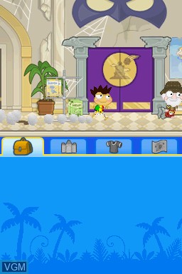 In-game screen of the game Poptropica Adventures on Nintendo DS