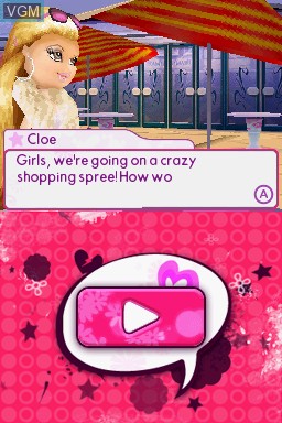 In-game screen of the game Bratz - Fashion Boutique on Nintendo DS