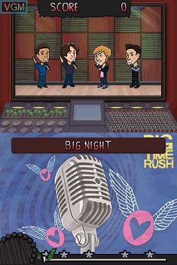 In-game screen of the game Big Time Rush - Backstage Pass on Nintendo DS