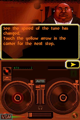 In-game screen of the game DJ Star on Nintendo DS