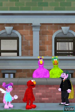 In-game screen of the game Sesame Street - Elmo's Musical Monsterpiece on Nintendo DS