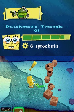 In-game screen of the game SpongeBob SquarePants - Plankton's Robotic Revenge on Nintendo DS