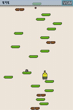 In-game screen of the game Doodle Jump Journey on Nintendo DS