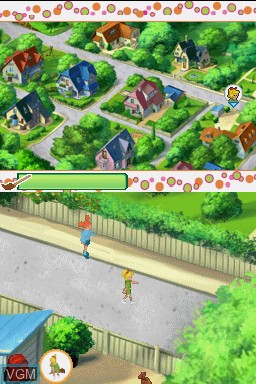 In-game screen of the game Best of Bibi Blocksberg - Neustadt im Hex-Chaos + Das Gestohlene Hexbuch on Nintendo DS
