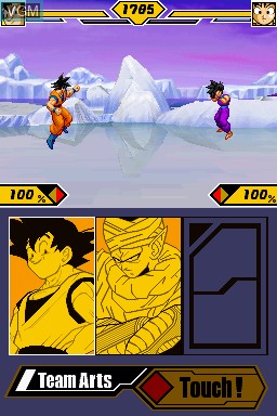 In-game screen of the game Dragon Ball Z - Supersonic Warriors 2 on Nintendo DS
