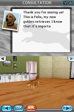 In-game screen of the game Cesar Millan's Dog Whisperer on Nintendo DS