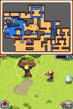 In-game screen of the game Elebits - The Adventures of Kai and Zero on Nintendo DS