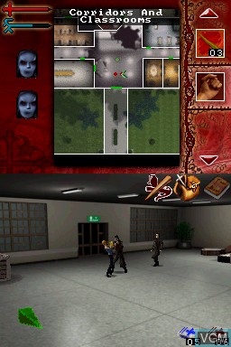 In-game screen of the game Buffy the Vampire Slayer - Sacrifice on Nintendo DS
