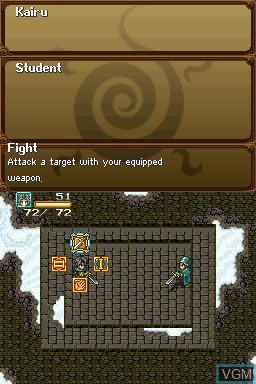 In-game screen of the game Black Sigil - Blade of the Exiled on Nintendo DS