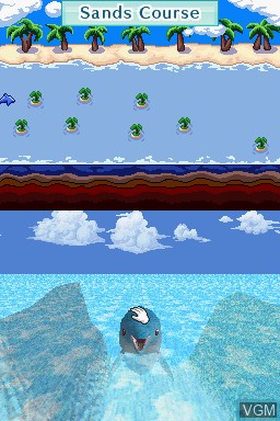 In-game screen of the game Discovery Kids - Dolphin Discovery on Nintendo DS