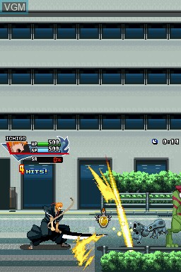 In-game screen of the game Bleach DS 4th - Flame Bringer on Nintendo DS